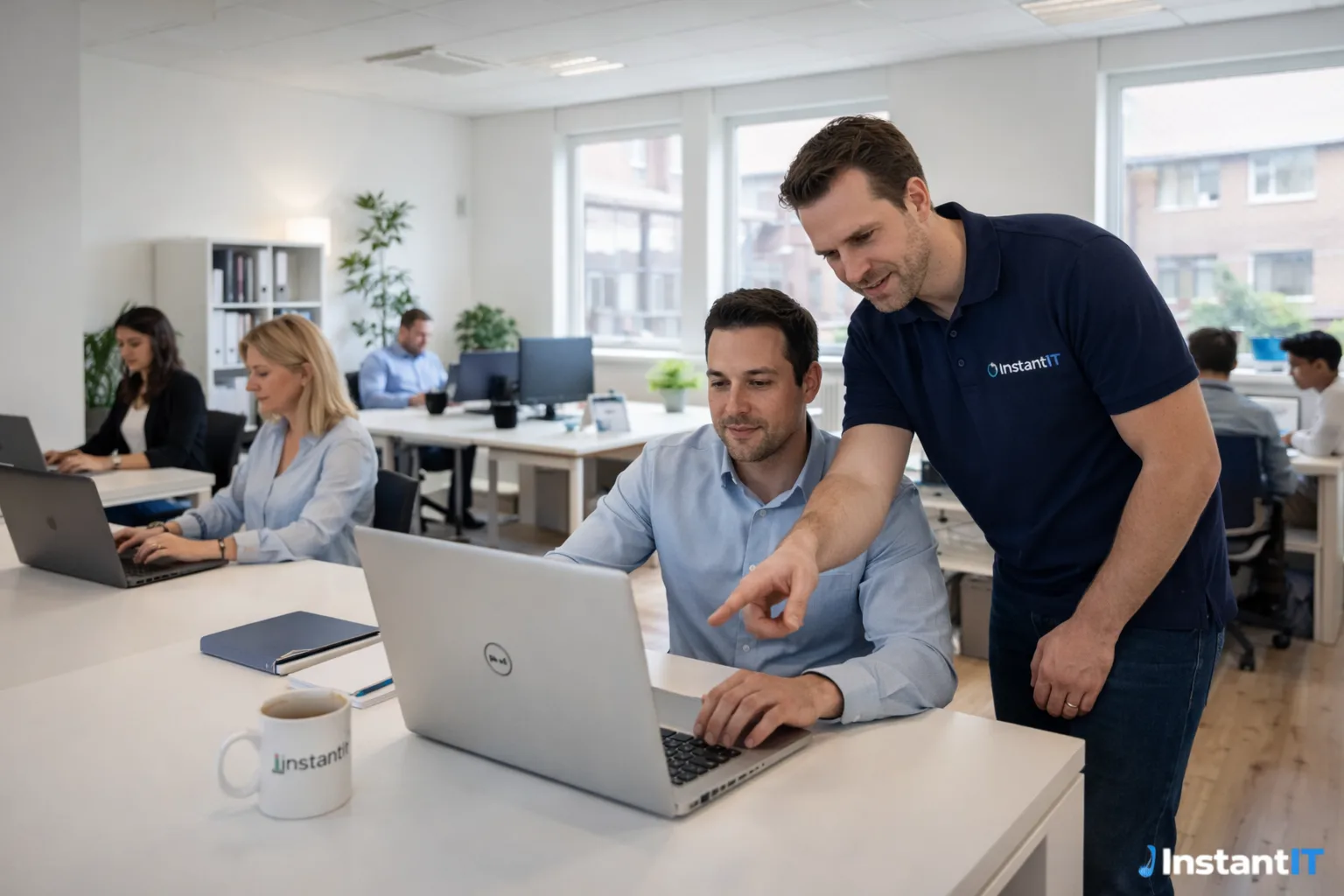 InstantIT helpt zzp'er met laptop en Microsoft 365 op kantoor